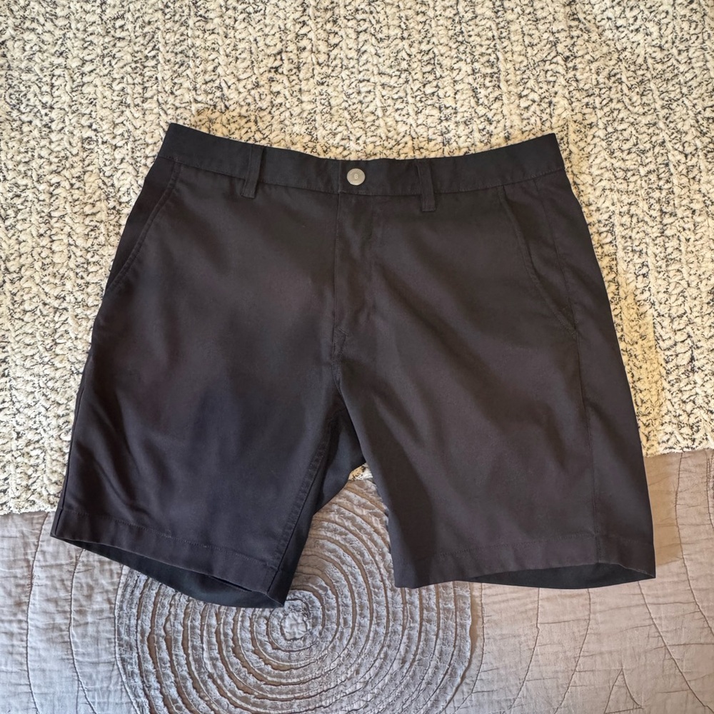 Bonobos Black Flat Front Shorts Tailored Fit